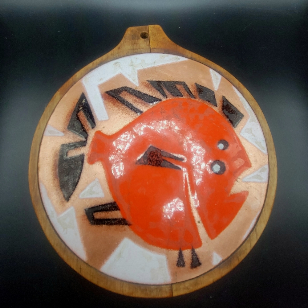 Mid Century Modern Fish Wood Trivit